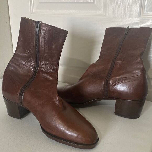 DI FABRIZIO (Rare) Men’s Genuine Leather Custom Handmade Brown Boots Size 8.5 main image 14